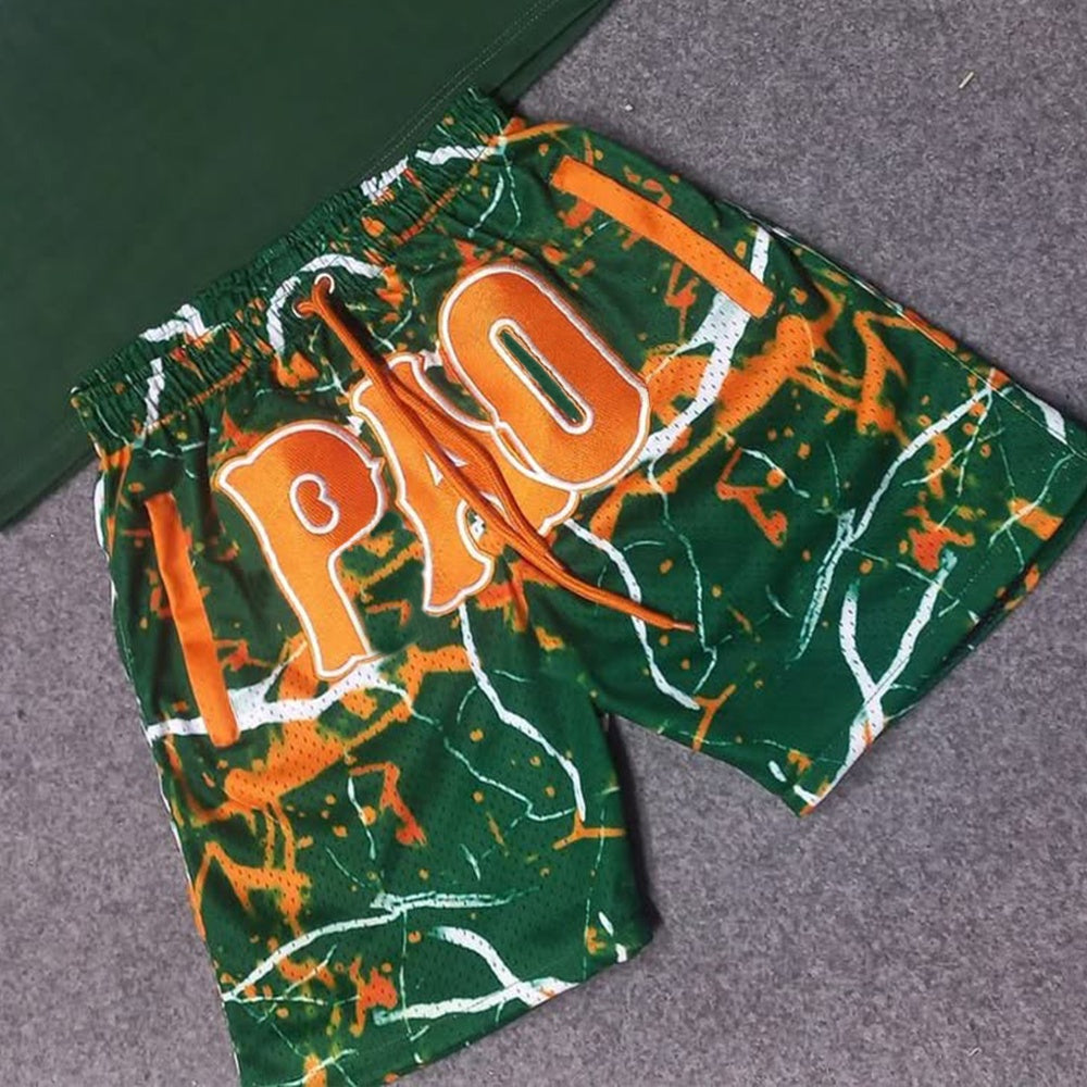 Custom Men’s Basketball Shorts All Over Print Breathable Polyester Mesh Sublimation Embroidery Patch Pattern Decoration