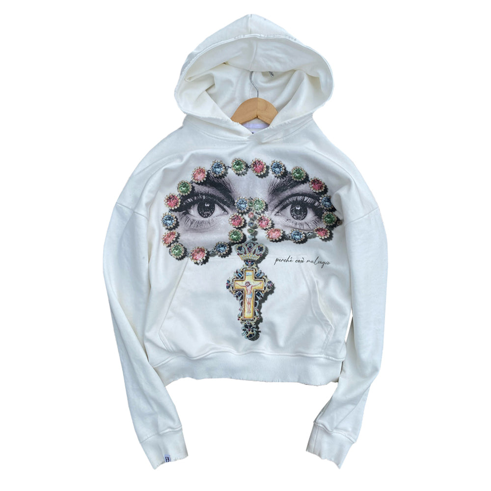 Custom Streetwear Washed Oversized Graphic Designer Rhinestone Acid Wash Zip up Hoodie