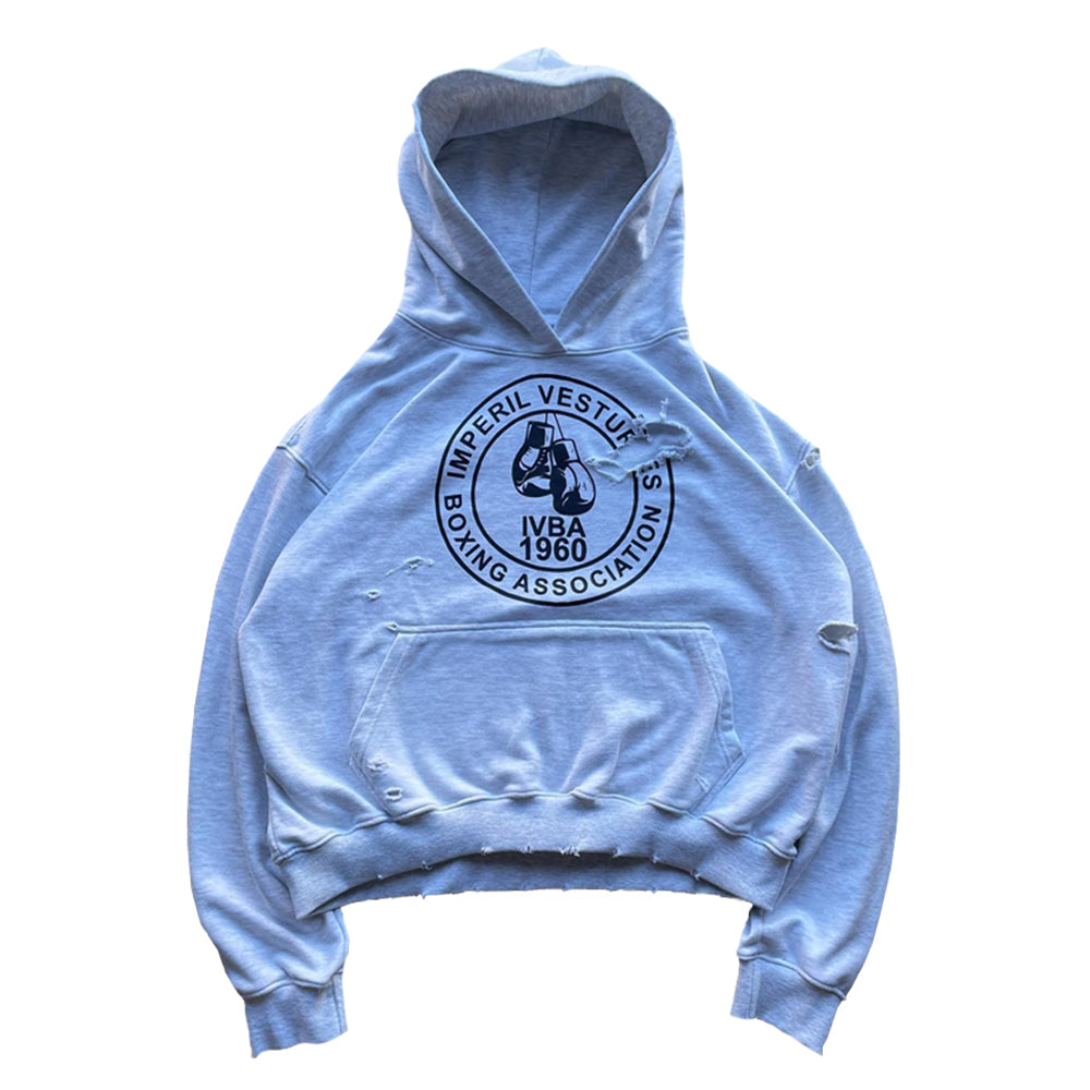 Custom Streetwear Washed Oversized Graphic Designer Rhinestone Acid Wash Zip up Hoodie