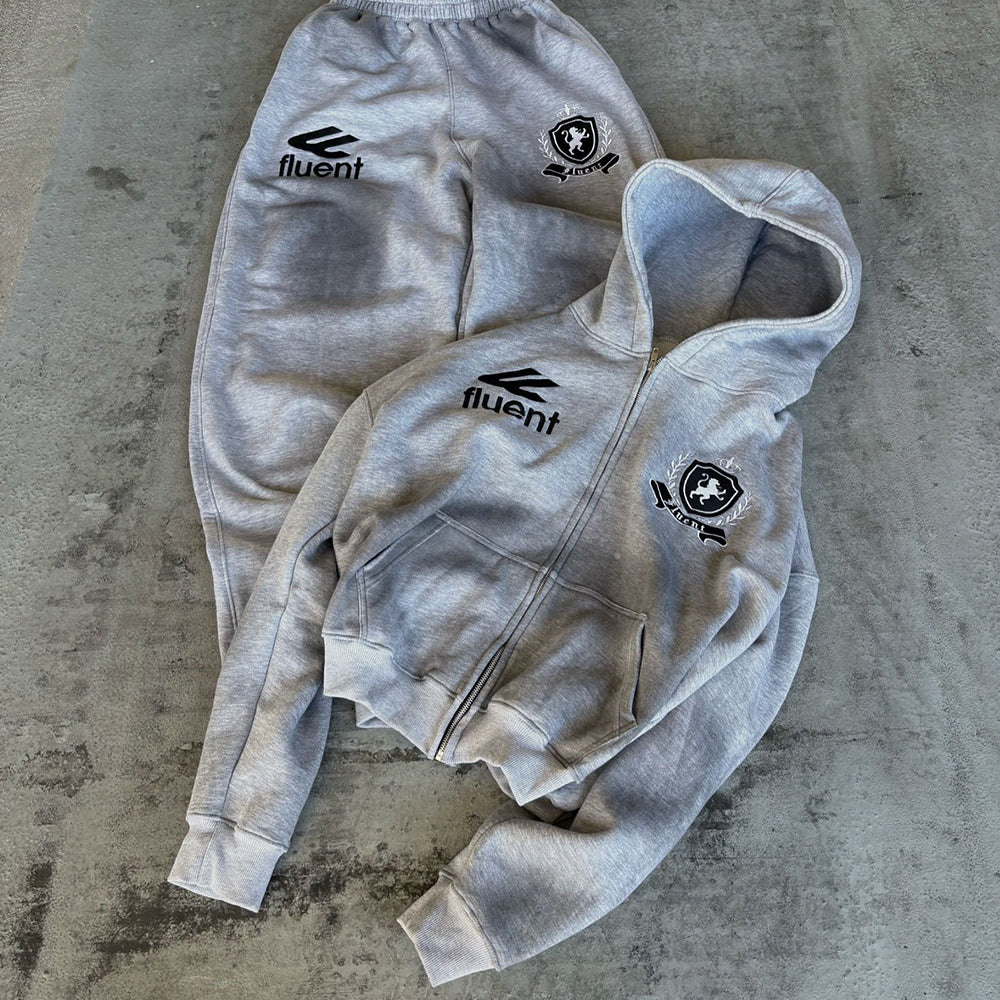 Custom Sun Faded Tracksuits Distressed Sweatpants and Hoodie Set Embroidery Men Acid Wash Zip up Men’s Hoodies & Sweatshirts