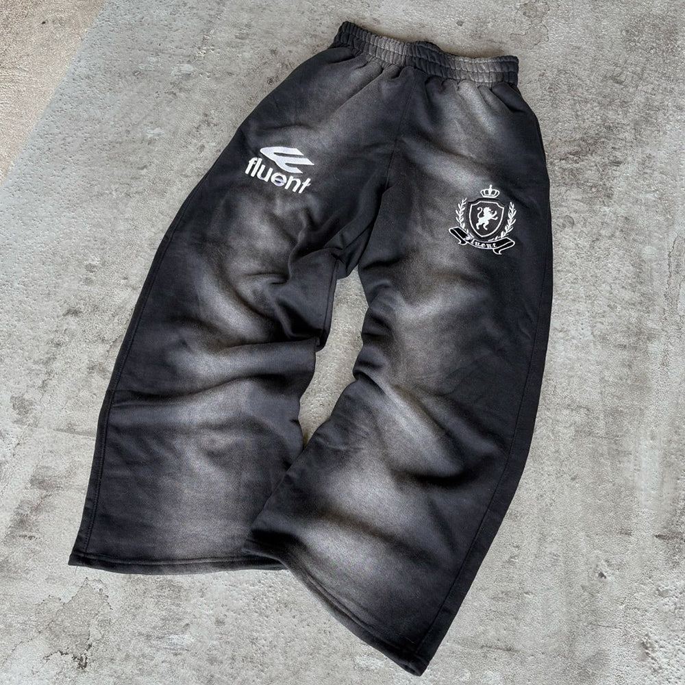 Custom Sun Faded Tracksuits Distressed Sweatpants and Hoodie Set Embroidery Men Acid Wash Zip up Men’s Hoodies & Sweatshirts