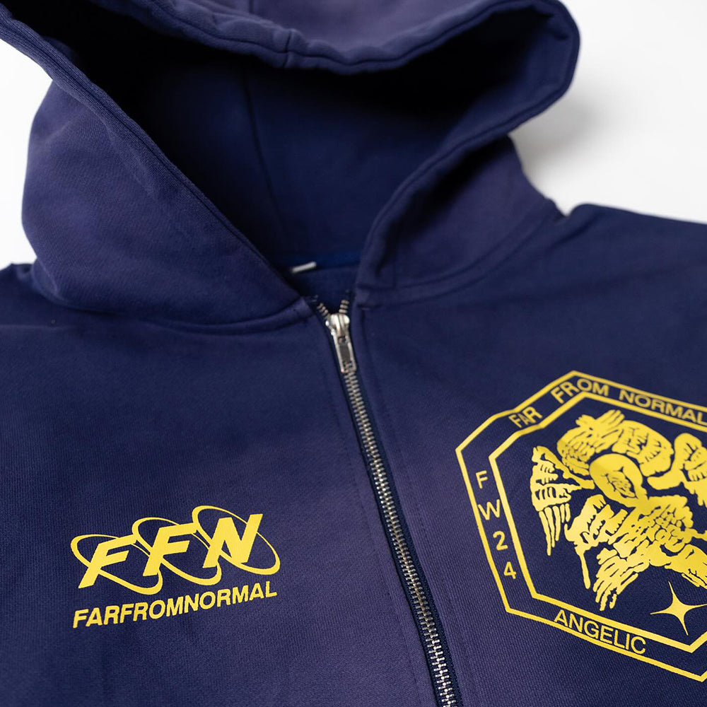 Custom Heavyweight 420g 100% Cotton Hoodie Tracksuit with Screen Print, Distressed Acid Wash Effect & Metal Zipper Hoodie